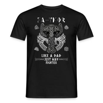 Vathor - Father's Day Father's Day Gift Viking - Men's T-Shirt - black - Front - AI Model Male 178 light (178cm)