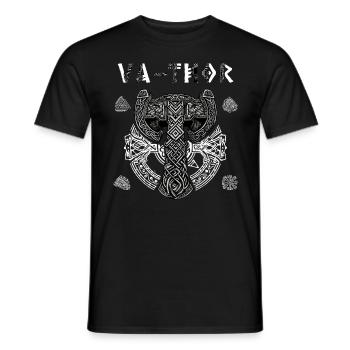 Vathor - Fête des pères Cadeau Fête des Pères Viking - T-shirt homme - noir - Devant - AI Model Male 178 light (178cm)