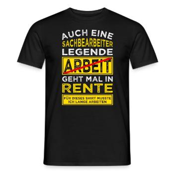 Sachbearbeiter Rente - Männer T-Shirt - Schwarz - Vorne - AI Model Male 178 light (178cm)