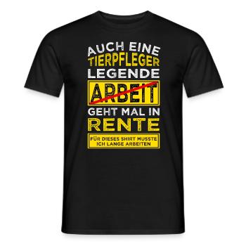 Tierpfleger Rente - Männer T-Shirt - Schwarz - Vorne - AI Model Male 178 light (178cm)