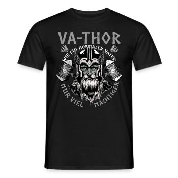 Vathor - Father's Day Father's Day Gift Viking - Men's T-Shirt - black - Front - AI Model Male 178 light (178cm)