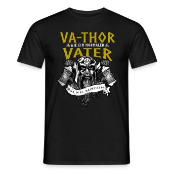 Vathor - Father's Day Father's Day Gift Viking - Men's T-Shirt - black - Front - AI Model Male 178 light (178cm)