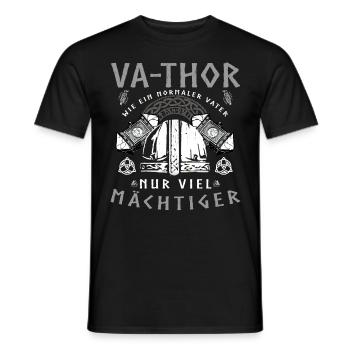 Vathor - Father's Day Father's Day Gift Viking - Men's T-Shirt - black - Front - AI Model Male 178 light (178cm)