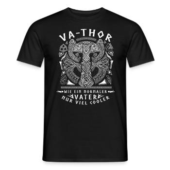 Vathor - Father's Day Father's Day Gift Viking - Men's T-Shirt - black - Front - AI Model Male 178 light (178cm)