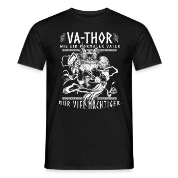 Vathor - Father's Day Father's Day Gift Viking - Men's T-Shirt - black - Front - AI Model Male 178 light (178cm)