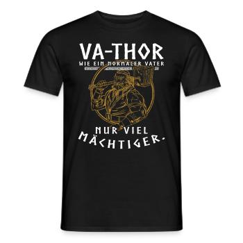 Vathor - Father's Day Father's Day Gift Viking - Men's T-Shirt - black - Front - AI Model Male 178 light (178cm)