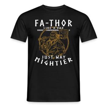Vathor - Fête des pères Cadeau Fête des Pères Viking - T-shirt homme - noir - Devant - AI Model Male 178 light (178cm)