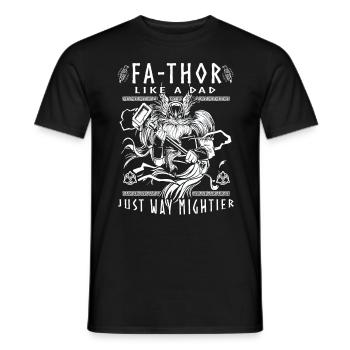 Vathor - Fête des pères Cadeau Fête des Pères Viking - T-shirt homme - noir - Devant - AI Model Male 178 light (178cm)