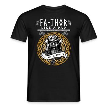 Vathor - Fête des pères Cadeau Fête des Pères Viking - T-shirt homme - noir - Devant - AI Model Male 178 light (178cm)