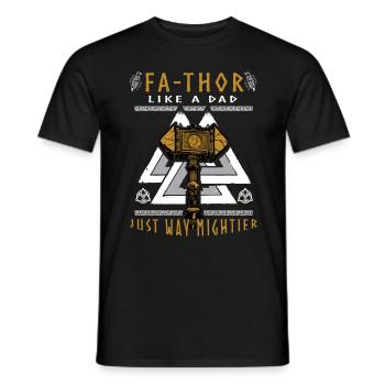 Vathor - Fête des pères Cadeau Fête des Pères Viking - T-shirt homme - noir - Devant - AI Model Male 178 light (178cm)