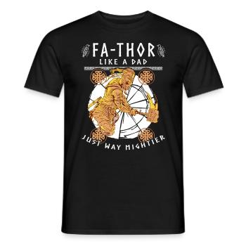 Vathor - Fête des pères Cadeau Fête des Pères Viking - T-shirt homme - noir - Devant - AI Model Male 178 light (178cm)