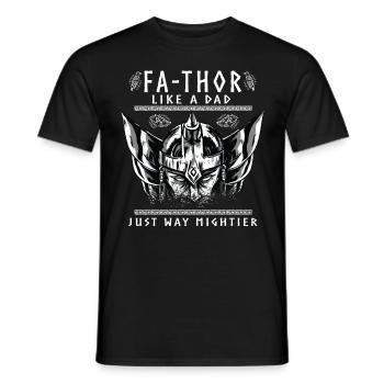 Vathor - Fête des pères Cadeau Fête des Pères Viking - T-shirt homme - noir - Devant - AI Model Male 178 light (178cm)