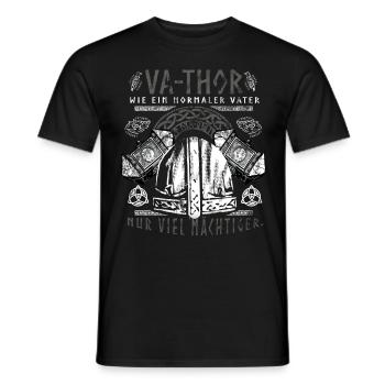 Vathor - Father's Day Father's Day Gift Viking - Men's T-Shirt - black - Front - AI Model Male 178 light (178cm)