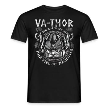 Vathor - Father's Day Father's Day Gift Viking - Men's T-Shirt - black - Front - AI Model Male 178 light (178cm)