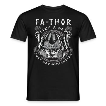 Vathor - Fête des pères Cadeau Fête des Pères Viking - T-shirt homme - noir - Devant - AI Model Male 178 light (178cm)