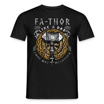 Vathor - Fête des pères Cadeau Fête des Pères Viking - T-shirt homme - noir - Devant - AI Model Male 178 light (178cm)
