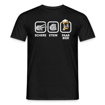 Schere, Stein, Paar, Bier - das perfekte Outfit - Männer T-Shirt - Schwarz - Vorne - AI Model Male 178 light (178cm)