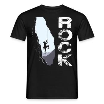 Rock Climbing - Männer T-Shirt - Schwarz - Vorne - AI Model Male 178 light (178cm)