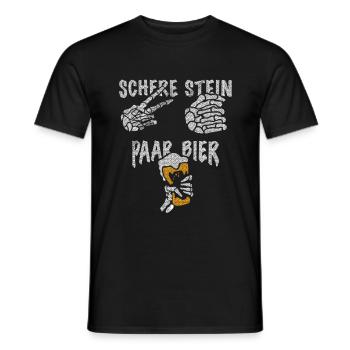 Schere, Stein, Paar, Bier - das perfekte Outfit - Männer T-Shirt - Schwarz - Vorne - AI Model Male 178 light (178cm)