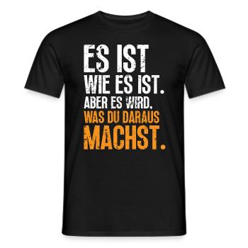 It's what it is, but your choices count - Men's T-Shirt - black - Front - AI Model Male 178 light (178cm)