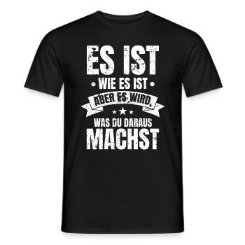 It's what it is, but your choices count - Men's T-Shirt - black - Front - AI Model Male 178 light (178cm)