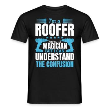Pas un magicien, mais un maître de son art ! - T-shirt homme - noir - Devant - AI Model Male 178 light (178cm)