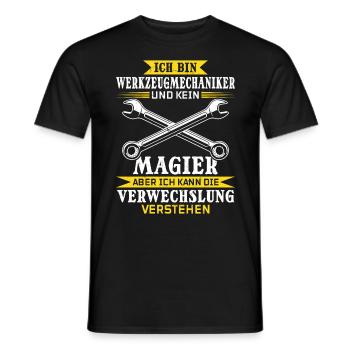 Je suis un outilleur et non un magicien - T-shirt homme - noir - Devant - AI Model Male 178 light (178cm)