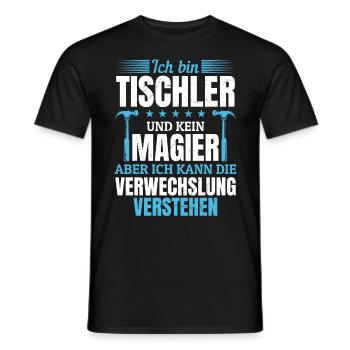 Je suis un menuisier et non un magicien - T-shirt homme - noir - Devant - AI Model Male 178 light (178cm)