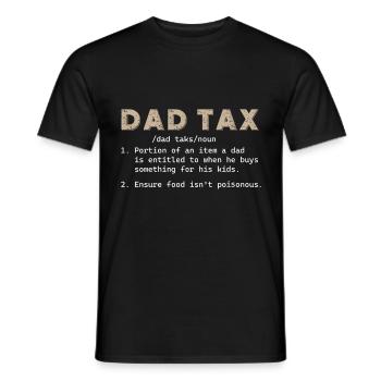 Papa Steuer Lustig Papa Steuer Definition Vatertag - Männer T-Shirt - Schwarz - Vorne - AI Model Male 178 light (178cm)
