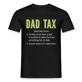 Papa Steuer Lustig Papa Steuer Definition Vatertag - Männer T-Shirt - Schwarz - Vorne - AI Model Male 178 light (178cm)