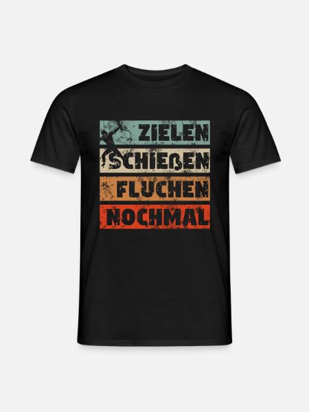 Archer Shirt: Aim, Hit, Repeat - Men's T-Shirt - black