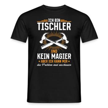 Je suis un menuisier et non un magicien - T-shirt homme - noir - Devant - AI Model Male 178 light (178cm)