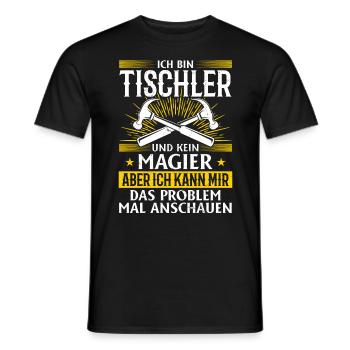Je suis un menuisier et non un magicien - T-shirt homme - noir - Devant - AI Model Male 178 light (178cm)
