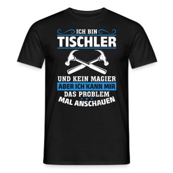 Je suis un menuisier et non un magicien - T-shirt homme - noir - Devant - AI Model Male 178 light (178cm)