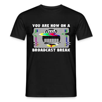 Ihr habt jetzt Sendepause - Kein Signal - Männer T-Shirt - Schwarz - Vorne - AI Model Male 178 light (178cm)
