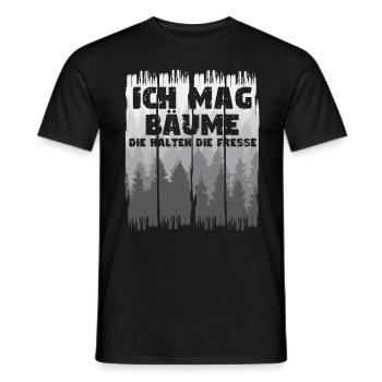 Arbres silencieux Silence humoristique - T-shirt homme - noir - Devant - AI Model Male 178 light (178cm)