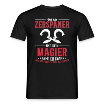 Precision instead of magic - Men's T-Shirt - black - Front - AI Model Male 178 light (178cm)