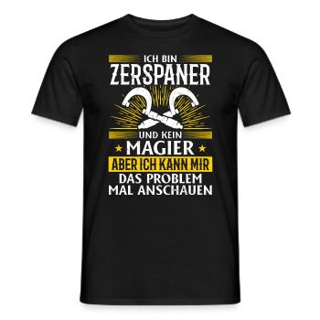 Precision instead of magic - Men's T-Shirt - black - Front - AI Model Male 178 light (178cm)