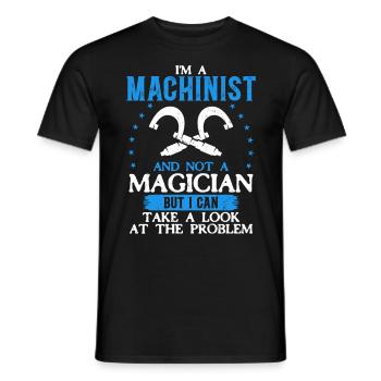 Precision instead of magic - Men's T-Shirt - black - Front - AI Model Male 178 light (178cm)