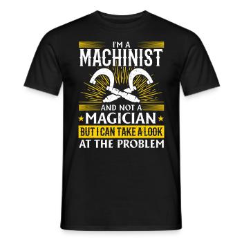 Precision instead of magic - Men's T-Shirt - black - Front - AI Model Male 178 light (178cm)