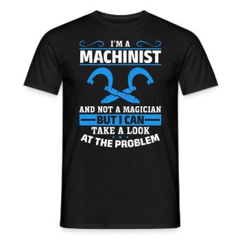 Precision instead of magic - Men's T-Shirt - black - Front - AI Model Male 178 light (178cm)