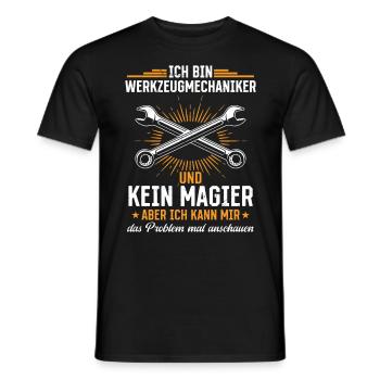 Tool Mechanic - Not a Magician, Just a Genius - Men's T-Shirt - black - Front - AI Model Male 178 light (178cm)