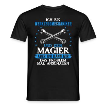 Tool Mechanic - Not a Magician, Just a Genius - Men's T-Shirt - black - Front - AI Model Male 178 light (178cm)