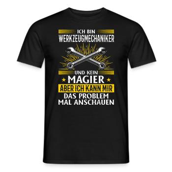 Mécanicien d’outils - Pas un magicien, juste un génie - T-shirt homme - noir - Devant - AI Model Male 178 light (178cm)