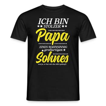 Proud Dad T-Shirt Gift from Son - Men's T-Shirt - black - Front - AI Model Male 178 light (178cm)