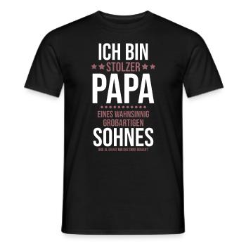 Proud Dad T-Shirt Gift from Son - Men's T-Shirt - black - Front - AI Model Male 178 light (178cm)