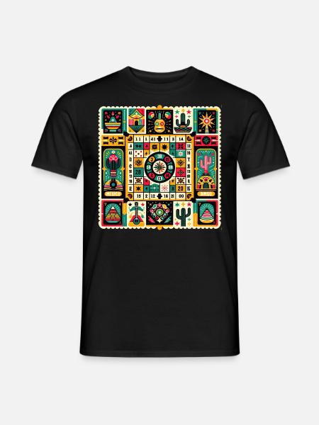 Loteria: Mexikos Bingo-Fiesta - Männer T-Shirt - Schwarz