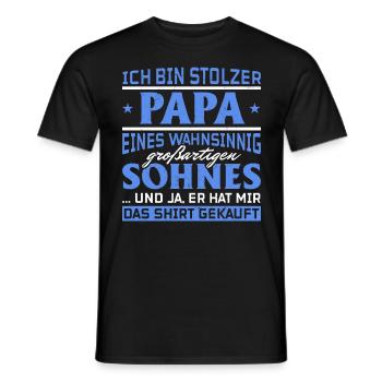 Proud Dad T-Shirt Gift from Son - Men's T-Shirt - black - Front - AI Model Male 178 light (178cm)