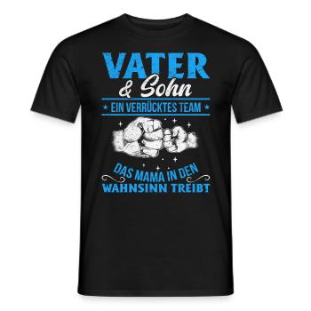 Father & Son Strong & Hilarious Together - Men's T-Shirt - black - Front - AI Model Male 178 light (178cm)