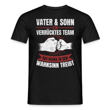 Father & Son Strong & Hilarious Together - Men's T-Shirt - black - Front - AI Model Male 178 light (178cm)